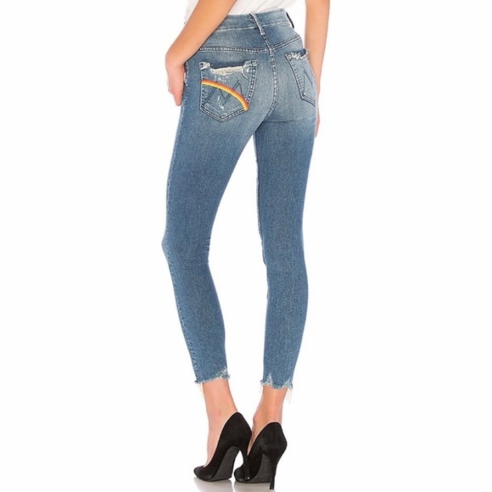 MOTHER jeans with rainbow